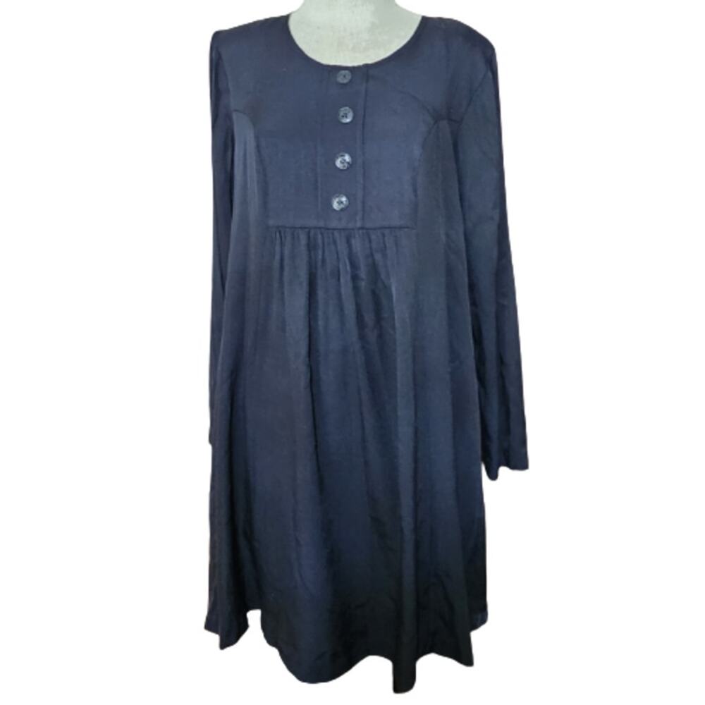 Black Long Sleeve Loose Maternity Tunic Size Small